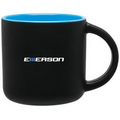 14 Oz. Minolo Mug With Matte Black Outside/ Glossy Sky Blue Interior